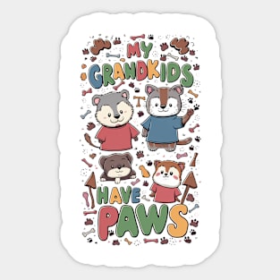 My Grandkids Have Paws Sticker